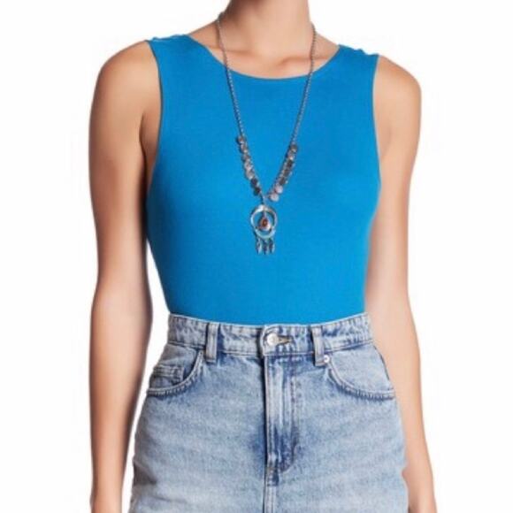 Free People Pfeiffer Twist Back Ribbed Tank - Blue - XS - Picture 3 of 12